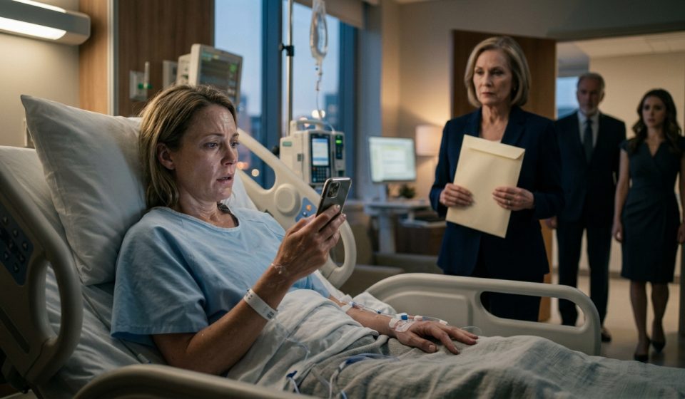 Woman recovering in a hospital after learning her family sold her condo during surgery