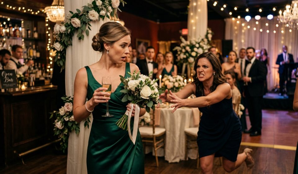 Wedding guest attacked a bridesmaid after the bouquet toss at her sister's wedding