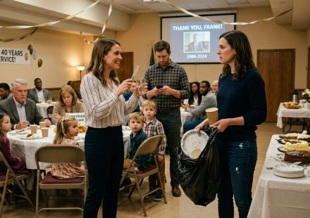 Sister demanded free weekend childcare during a tense family retirement dinner at church