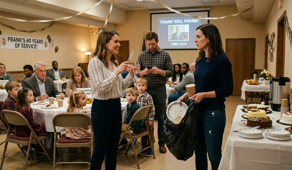 Sister demanded free weekend childcare during a tense family retirement dinner at church
