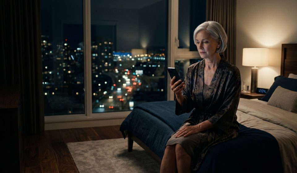 Mother-in-law reading a midnight text after her daughter-in-law tried to drop off three kids without asking