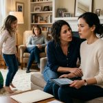 Woman planning to rent out her San Francisco apartment while discussing the decision with her older sister and family