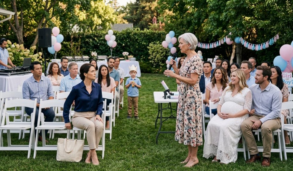 Mom publicly called my pregnancy a mistake while holding a microphone at my sister’s crowded backyard gender reveal.