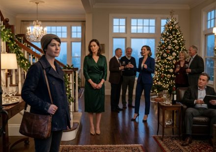 Kayla enters her family's Christmas Eve gathering while hiding that she owns a $2.8 billion technology empire.