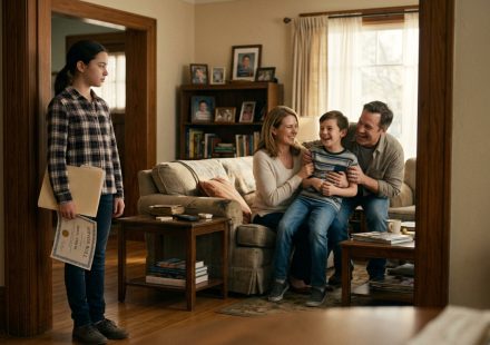 Young Evelyn feels like a stranger in my own home while her parents focus their attention on her younger brother.