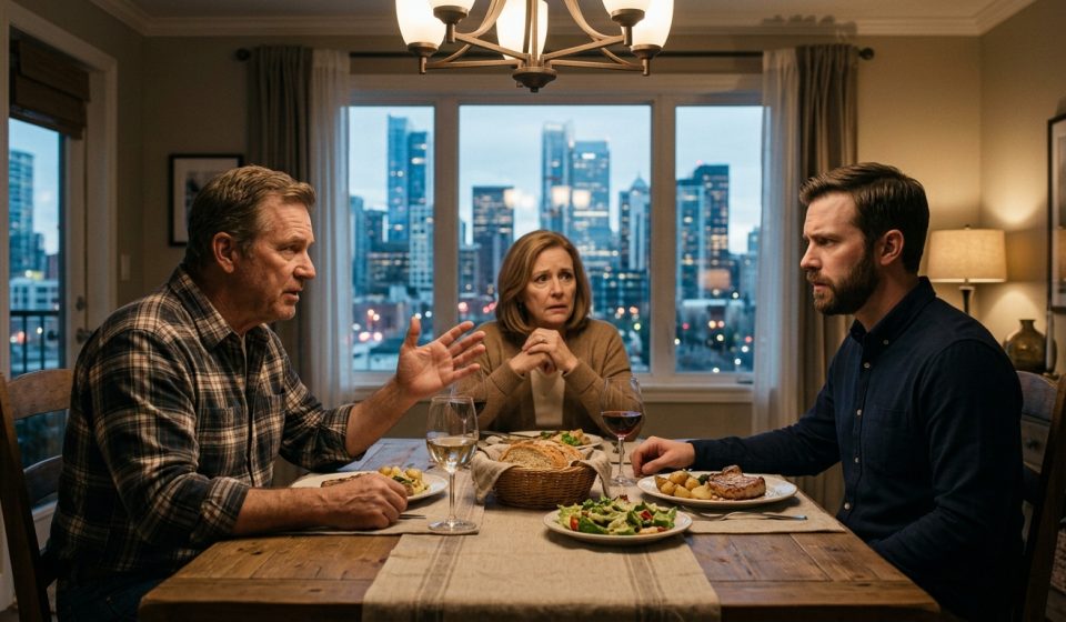 Dad wants my condo for brother during a tense family dinner where his son is pressured to give up his downtown home.