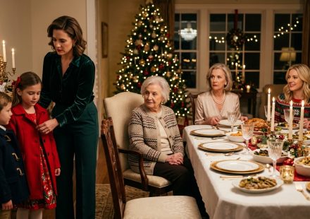 Mother took Christmas dinner from my children as their grandmother moved their plates toward their cousins at a family holiday table
