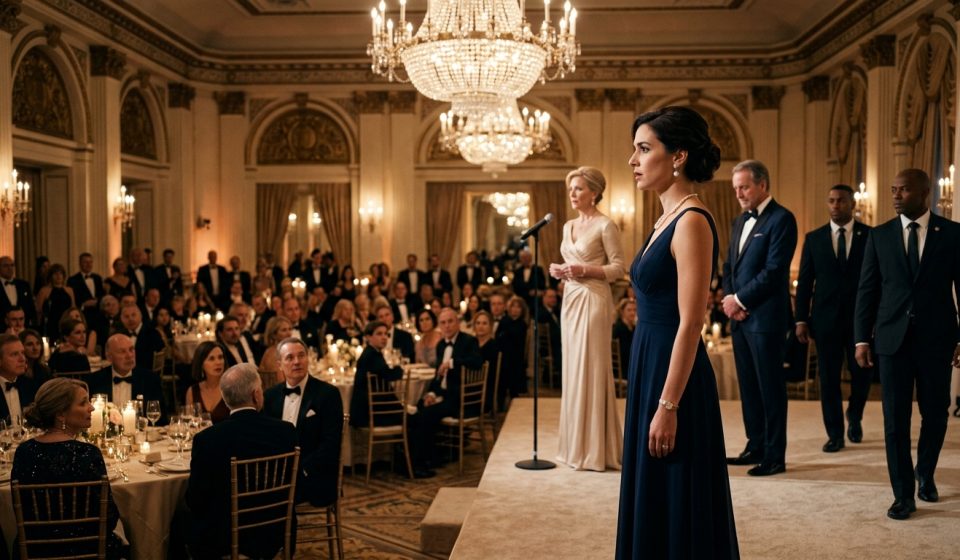 Stepmother had security remove me from my father’s lavish retirement party as guests watched from the ballroom.