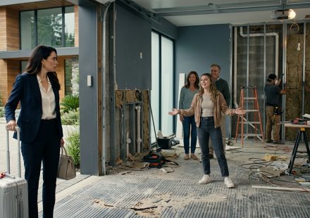 Brianna discovers her sister renovated my garage without permission after returning early from an overseas business trip.