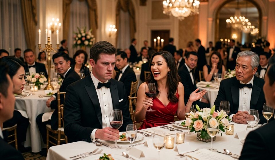 Girlfriend embarrassed me in public while telling humiliating stories at an elegant company dinner