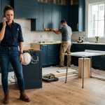 Female contractor takes a difficult family phone call after being asked to skip my parents anniversary dinner because of her construction career.