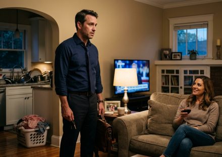 Man arriving home after his girlfriend stopped contributing to household responsibilities and refused to cook or clean.