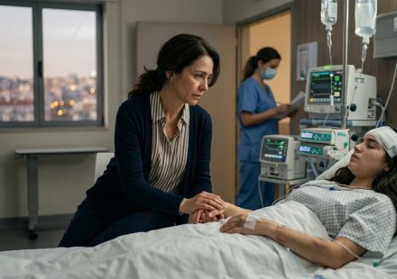 Mother got a hospital call overseas and sits beside her unconscious 18-year-old daughter in a Lisbon hospital