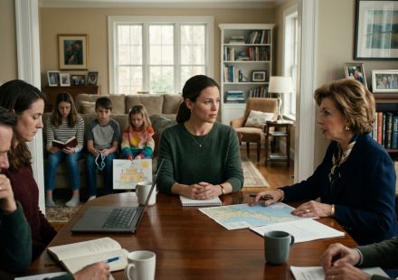 Mother remains calm as her aunt says they couldn't afford to include her kids in the family vacation