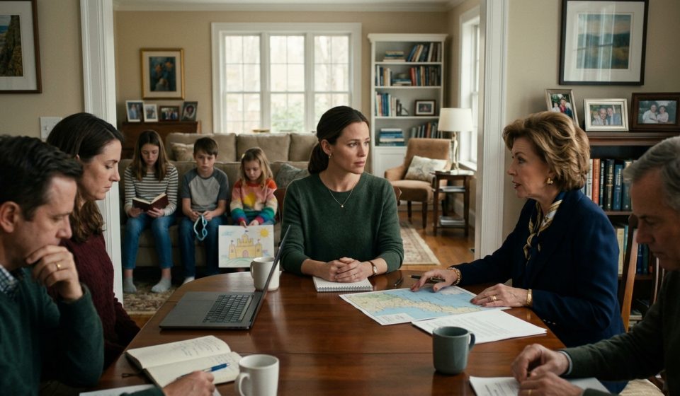 Mother remains calm as her aunt says they couldn't afford to include her kids in the family vacation