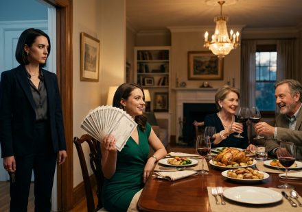 Family stole money from my safe as my sister holds the financial bonds during a celebratory family dinner.