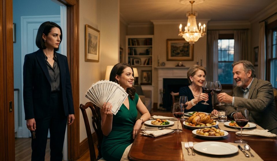 Family stole money from my safe as my sister holds the financial bonds during a celebratory family dinner.
