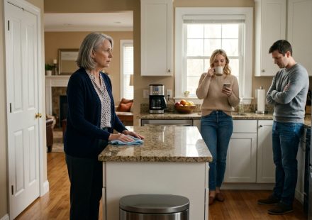 Widow listens as her daughter-in-law says they need her three-bedroom house for a New Year's family gathering