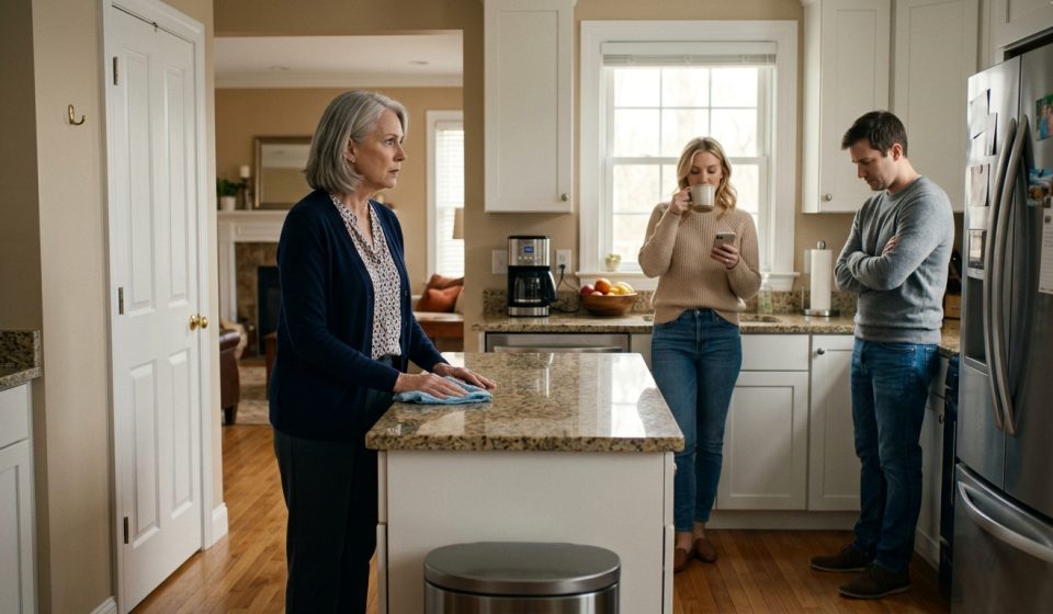 Widow listens as her daughter-in-law says they need her three-bedroom house for a New Year's family gathering