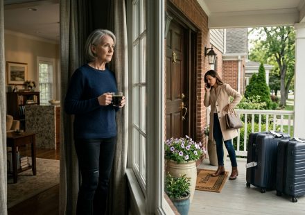 Daughter-in-law tried to move in with three suitcases while Sophia watched from inside her home