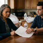 Mary receives a bill from her son-in-law after two exhausting weeks helping her daughter with her newborn