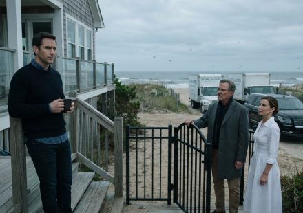 A man holding coffee as his father showed up at my beach house with two moving trucks and his sister waiting outside the gate.