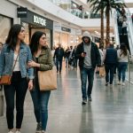 Two friends notice a man following us through the mall while shopping together.