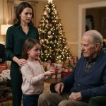 Eight-year-old daughter opened her gift before giving Grandpa a handmade red bracelet with a tiny brass key on Christmas Eve.