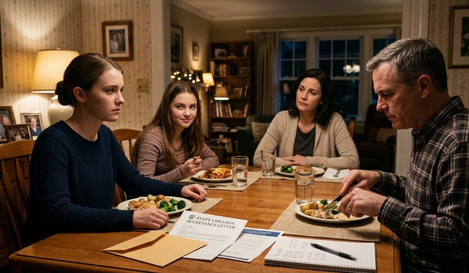 Young Carrie watches her parents focus on her younger sister, years before her parents went to Hawaii without her.