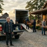68-year-old woman arriving at her country farmhouse and discovering her son and daughter-in-law loading her furniture into a moving truck.