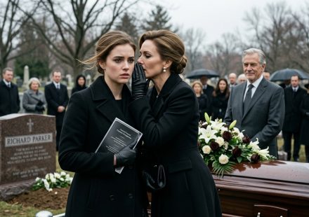 Sophia confronts her stepmother at the cemetery the day we buried my grandfather.