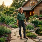 Aurora standing proudly in the landscaped garden of the home her brother's wife declared family property.