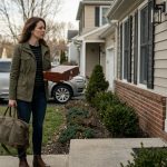 Woman arriving at her childhood home after she drove seven hours to see her parents