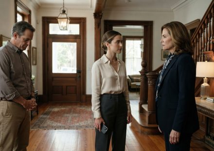 Haley standing inside her restored Victorian home after her mother gives her 48 hours to leave the house.