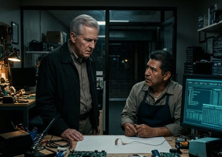 A widower brings his wife's hearing aid after her death to a longtime family friend who discovers something alarming inside the repair shop.