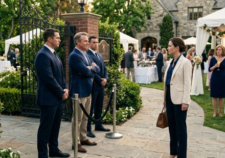Clara is blocked by security after she paid for my father's retirement barbecue