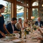 Mother-in-law called me the help as Nina serves salad during a wealthy family dinner at a luxury Lake Tahoe resort