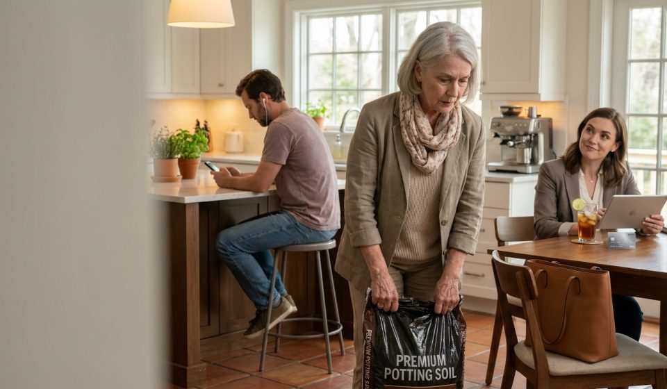 Older mother watches her daughter-in-law using her money while her adult son refuses to help