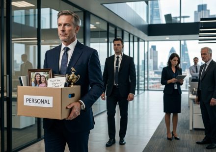 New CEO fired me after 14 years, leaving Clayton to pack his personal belongings into a cardboard box inside his corporate office.