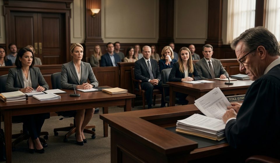 Younger sister tried to prove I was broke as Whitney sits calmly beside her lawyer in federal bankruptcy court.