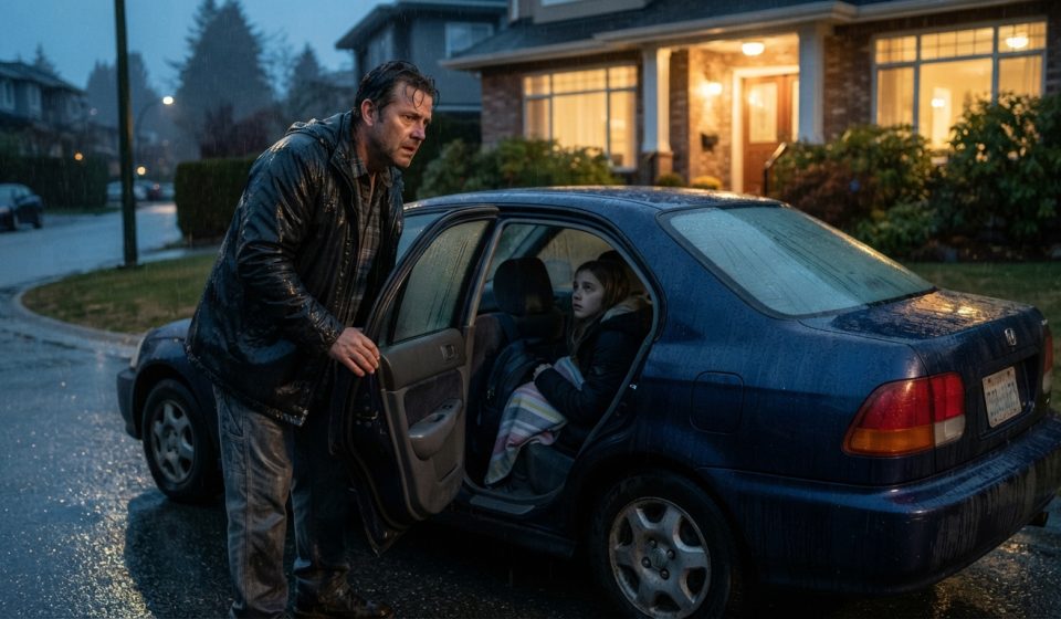 A concerned father discovers his 14-year-old daughter sleeping in a freezing car outside their Vancouver home.