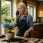 Woman receiving a restaurant call after her daughter hijacked my birthday dinner reservation for an anniversary celebration