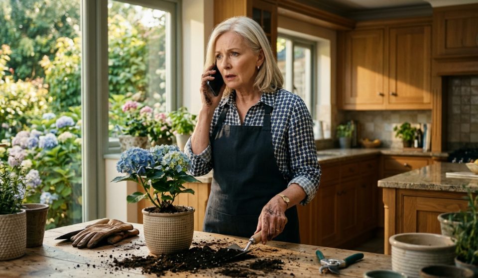 Woman receiving a restaurant call after her daughter hijacked my birthday dinner reservation for an anniversary celebration