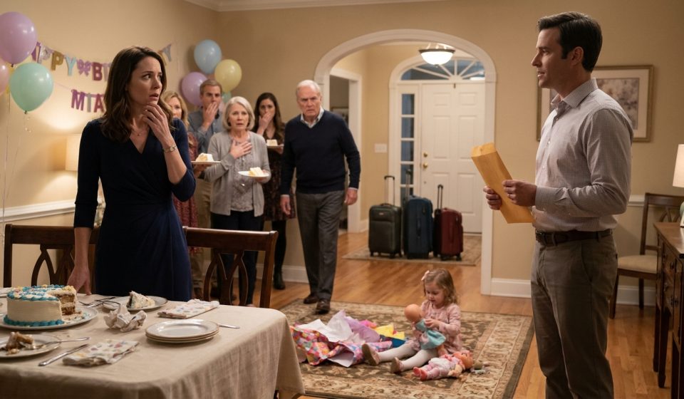 Lauren stunned at her daughter's birthday party as her husband announces he is taking my daughter tonight and holds up custody papers