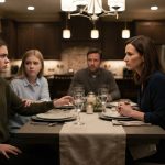 Two teenage sisters at a tense family dinner with their controlling mother shortly before the golden child sister went missing.