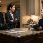 Ashley sits calmly at the kitchen table as her daughter-in-law confronts her about finding a permanent place to live.