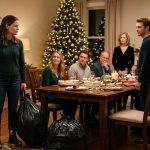 Brother threw trash bags at me during a tense family Christmas dinner while my young daughter stood behind me.