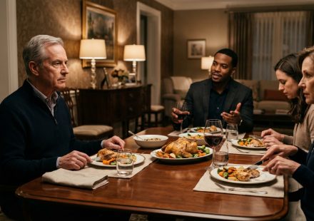 Stepson mocked my pension during a tense family dinner as his stepfather calmly set down his fork and his wife looked on.