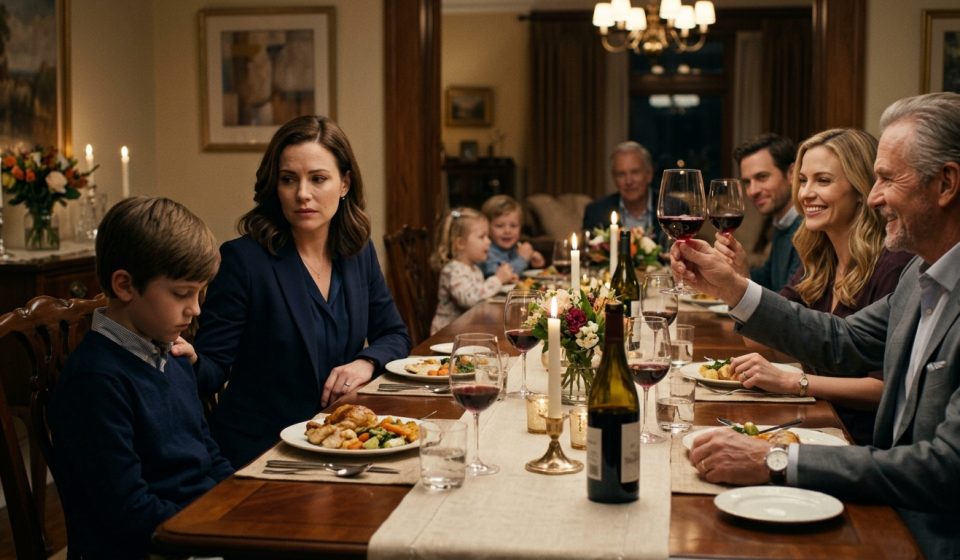 Dad called sister his real legacy during a family dinner as his other daughter comforted her overlooked ten-year-old son.