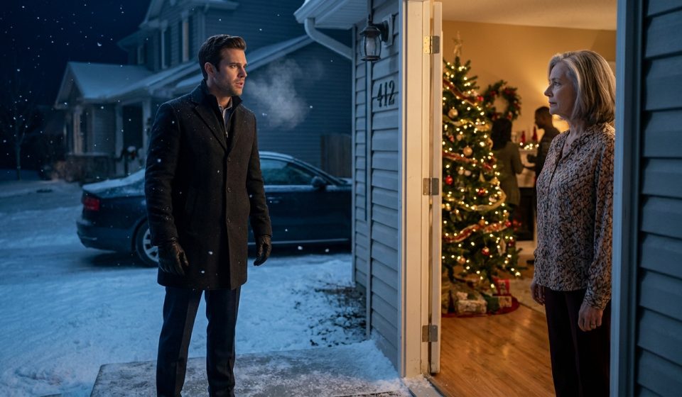 Man who showed up for Christmas stands outside in the freezing cold as his mother refuses to let him into the family home.